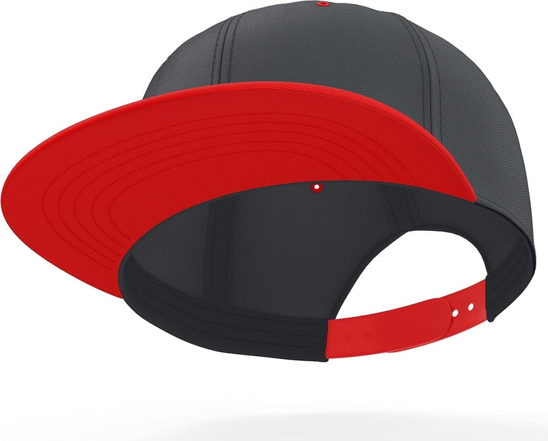 Daxton Store Classic Blank Snapback Flat Bill Visor Hat Cap One Size Adjustable Back - Image 2